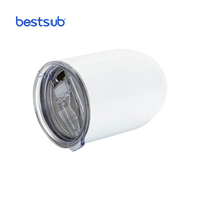 BestSub vente en gros, flans de Sublimation personnalisés 15oz 450ml droit Double paroi en acier inoxydable tasses isolées verre à vin gobelet