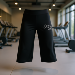 Leggings Deportivos Cortos Puma para Mujer, Color Negro y Blanco, Corte Ajustado, Cintura Elástica, Tejido Transpirable, Ropa Deportiva de Verano - Product Image 2