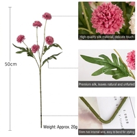 Composition florale de 5 chrysanthèmes à tête de ping-pong et chrysanthèmes pissenlit pour aménagement de scène de mariage et guide de chemin