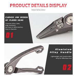 Tunala คีมตกปลาแบบผ่า,อุปกรณ์จับปลาตะกั่วปลาคาร์พพร้อมปลอกหนัง - Product Image 3