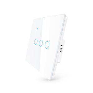 Alexa Google Home แผงควบคุมโทรศัพท์มือถือ EU 3CH WiFi สวิตช์ติดผนังอัจฉริยะ Tuya รีโมทคอนโทรลสำหรับ PST-TY-E3โคมไฟในบ้าน - Product Image 4