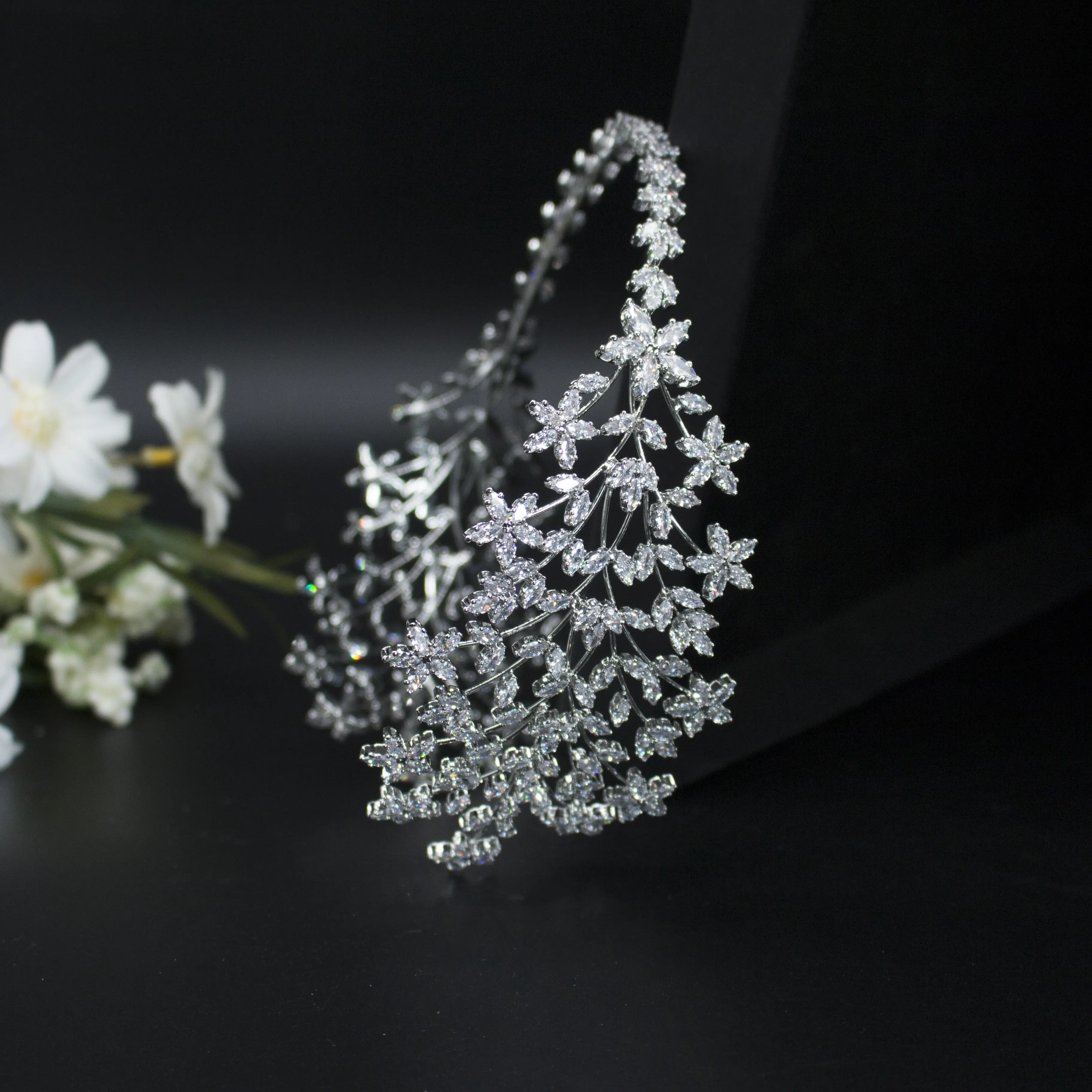 European style zircon zirconia tiaras wedding hair accessories princess tiara