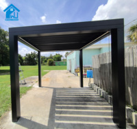 Pergola de luxe pour patio extérieur Sweet Home avec toit ouvrant, gazebo imperméable