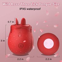 7 Vibrationsmodi und 3-Schritt-Saugfunktion 2-in-1 Rosen-Vibrator Sexspielzeug für Frauen Masturbation Dreizungen-Massagegerät