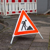 Panneau triangulaire de signalisation réfléchissant en PVC pliable, tente de signalisation, panneau d'avertissement, fabriqué en Chine