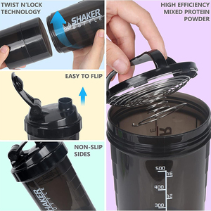 Offre Spéciale – Gourde Sportive Portable en Plastique PP pour la Salle de Sport et le Fitness, Bouteille Universelle pour Mélanger les Protéines, Idéale comme Cadeau d'Affaires - Product Image 3