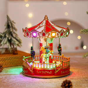 Adornos navideños de carrusel cajas de música Decoraciones navideñas Regalos navideños - Product Image 1