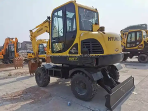 Excavadora hidráulica Hyundai I de segunda mano, excavadora embolsadora de 6 toneladas para construcción pequeña y máquina de excavación de paisaje, con ruedas de 2 o 3 pulgadas - Product Image 4