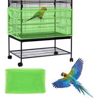 Cage à oiseaux respirante couverture perroquet attrape-graines housses de protection filet de maille fil métallique filets de caisse pour animaux de compagnie perruche couvertures de cage à oiseaux
