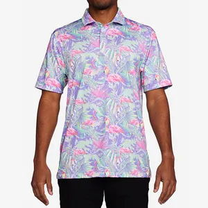 Оптовая продажа, изготовленная на заказ переработанная ткань GRS сублимационная одежда для гольфа Одежда Для Гольфа Поло мужские футболки стильные рубашки поло для мужчин