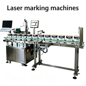 Machine de marquage laser CO2 avec dispositif autofocus pour canettes de lait en poudre, lecture de codes QR, rejet des défauts, conforme au codage Chestny Znak - Product Image 3