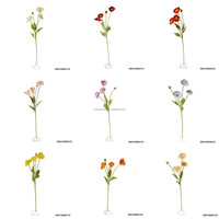 Bunga Poppy Flanders Merah Sunset Tangkai Tunggal 60cm, Laris Manis, untuk Dekorasi Rumah dan Pernikahan
