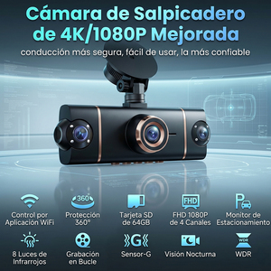 Ele-Gate Cámara para Auto de 4 Canales, 1080p Full HD, Sistema de Cámara para Vehículo con Wifi 5G - Product Image 4