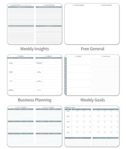 Agenda hebdomadaire 2025 avec 180 pages ° Reliure spirale à plat et onglets mensuels pour la planification quotidienne - Product Image 3