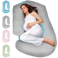Nouveau design V C Oreiller en forme de U avec housse amovible, oreiller de maternité pour les femmes enceintes, les incontournables de la grossesse