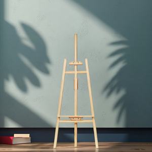 Soporte de Madera de Pino <span class=keywords><strong>Ponderosa</strong></span> Ajustable Giorgione de 90/120/150/175 cm para Exhibición de Pinturas - Product Image 4