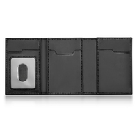 Cartera Minimalista Personalizada de Cuero PU con Bloqueo RFID, Porta Tarjetas Inteligente Deslizable, Metálica y Plegable