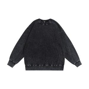 Logo personnalisé 350GSM Hommes Lavage à l'acide Vintage O-Neck French Terry Haute Qualité Sweatershirt surdimensionné - Product Image 6