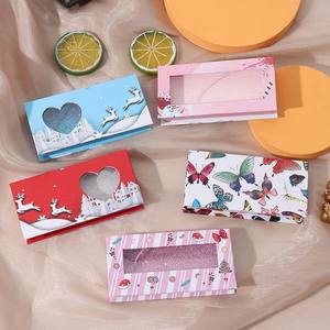 Beauty fornisce confezione natalizia scatola Custom frusta per ciglia vassoio di carta imballaggio Private Label ciglia da viaggio per ciglia scatole di ciglia - Product Image 1