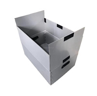 Boîtes de rangement industrielles en PP ondulé, personnalisées, imperméables, durables, empilables et pliables pour l'électronique