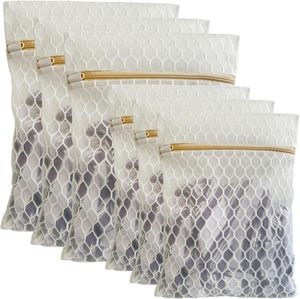 Lot de 6 grands sacs à linge durables en maille alvéolée adaptés au lavage des vêtements délicats - Product Image 1