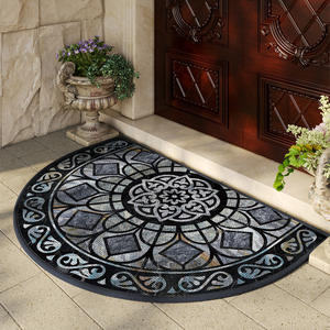 Tapete para Puerta Salima Aurora, Rectangular, con Patrón de Medallón, Antideslizante, de Fibra de Poliéster, para Entrada del Hogar - Product Image 3