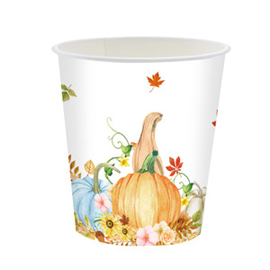 Harvest Festival Disposable Party Supplies Paper Plates <b>Cups</b> Napkins Set Thanksgiving Theme <b>Pumpkin</b> Maple Leaf Design - Product Image 3