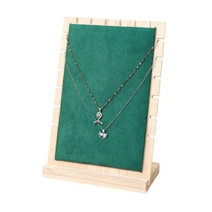 Wood Jewelry Display Rack 17x8.3x24cm Minimalist Style For Necklace Storage And Showcase - Product Image 5