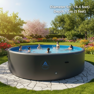 <span class=keywords><strong>Piscine</strong></span> <span class=keywords><strong>gonflable</strong></span> de fitness de <span class=keywords><strong>5</strong></span> mètres de diamètre avec une profondeur de 1,<span class=keywords><strong>5</strong></span> mètre, spa de nage avec technologie Drop Stitch, <span class=keywords><strong>piscine</strong></span> d'exercice pour la maison et la salle de sport - Product Image 1