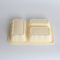 Boîte à lunch jetable biodégradable en amidon de maïs, contenants alimentaires pour sushi et nouilles, restauration