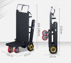 프리미엄 400KG 1200W 전기 휠 크롤러 계단 등반 기계 스틸 플랫폼 리프트 핸드 카트 트롤리 - Product Image 5