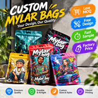 Sacs Mylar personnalisés à impression numérique, refermables avec fermeture éclair, anti-odeur, formats 1g, 3.5g, 7g, 14g