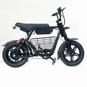 Bicicleta Eléctrica Urbana con Llantas Gruesas de 16*3 Pulgadas, Bicicleta de Montaña para Adultos, Cuadro de Aleación de Aluminio, Motor en el Buje Trasero, 7 Velocidades, con Cesta - Product Image 3