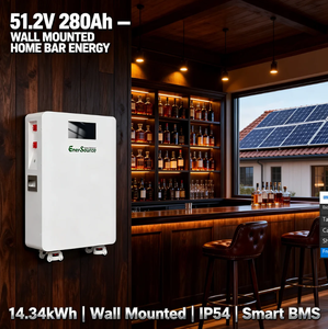 Batterie solaire 48V 51.2V 280Ah 14kWh pour système solaire hors réseau, montage mural avec roues - Product Image 5