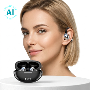 Audífonos Deportivos Inalámbricos Ai-Q108 con Clip para Oreja, BT 6.1, Cancelación de Ruido Activa (ANC), Resistentes al Agua IPX5, Bajos Potenciados, Pantalla Digital, para Música y Juegos - Product Image 1