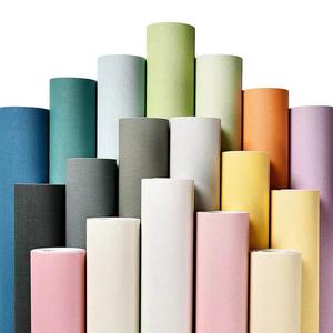 Papier peint autocollant imperméable, résistant à l'humidité, lavable, pour dortoir, usage domestique, chambre confortable, fond de mur, autocollant uni - Product Image 5