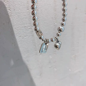S925 Sterling <b>Silver</b> Bracelet Heart <b>Charm</b> Good Luck Smiley Face Women's Everyday Wear Jewelry - Product Image 4
