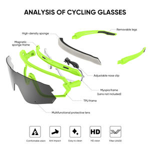 ओम चीन ट्रे 90 पुरुषों और महिलाओं के लिए विनिमेय लेंस फोटोक्रोमिक रनिंग/साइकिलिंग धूप का चश्मा - Product Image 2