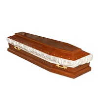 Ataúd Refrigerado de Madera Maciza de Alta Calidad, Estilo Europeo, con Tallados Chinos, Ecológico y Biodegradable para Funerales de Adultos