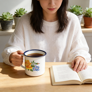 <span class=keywords><strong>Taza</strong></span> Esmaltada HARVIT o SU MARCA, Tazas de Té Grandes Irrompibles, <span class=keywords><strong>Taza</strong></span> de Café Personalizada al por Mayor, Diseño Campestre, Hecho en Henan - Product Image 6
