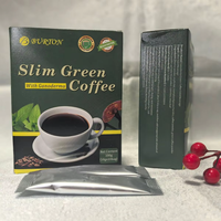 Café Herbal Vert Minceur pour Adultes Marque Blanche, Café Instantané Sans Sucre, Poudre de Café Noir pour la Mise en Forme et la Brûlure des Graisses