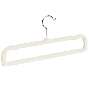 Perchas de Terciopelo Resistentes para Pantalones con Barra Antideslizante de 35 cm, Gancho Giratorio para Ropa de Adulto, Percha Individual Acolchada para Pantalones - Product Image 1
