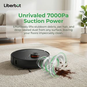 Robot Aspirador y Fregador Liberbot con Autovaciado, 7000Pa, Motor sin Escobillas, Control por App, Limpieza Inteligente para el Hogar, Contenedor de Polvo de 3.5L - Product Image 3