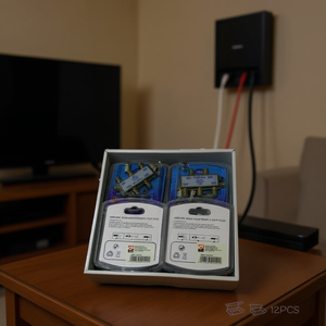 MNJ Amplificatore di Segnale TV, Splitter a 4 Vie, Scatola di Distribuzione Cavo Coassiale per Uso Televisivo Collettivo, Confezione da 12 Pezzi - Product Image 2