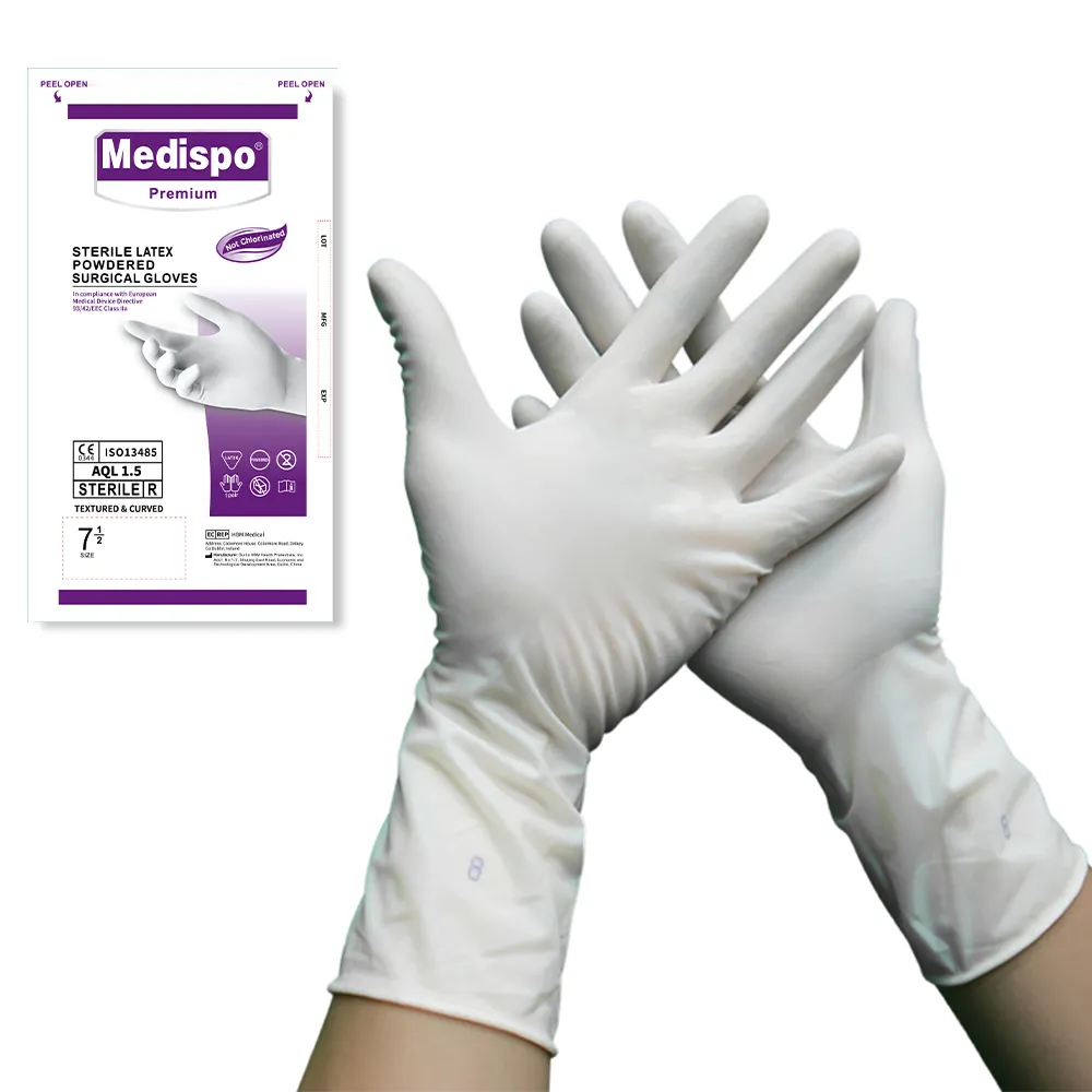 Medispo einweg-latex-pulver Untersuchung chirurgische sterile handschuhe
