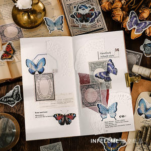 40 pegatinas por paquete Time Messenger Series Retro Literary Handbook Material Stickers - Product Image 3