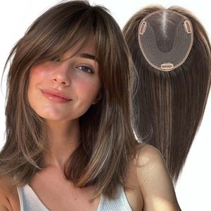Topper de Seda 12x14cm Liso para Mujer, 100% Cabello Humano Anudado a Mano, Base de Seda Rizada, Precio Mayorista, Proveedor Directo - Product Image 1