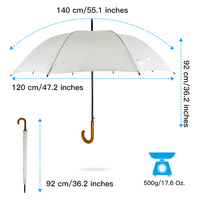 Parapluie de golf robuste à manche en bois, ouverture automatique, coupe-vent, anti-UV, protection contre la pluie et le soleil, logo personnalisé, promotionnel pour entreprises, vente en gros
