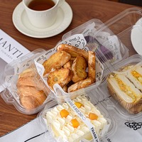 Boîtes en plastique transparentes personnalisées pour contenants alimentaires, mousse au chocolat, tiramisu, desserts et hamburgers