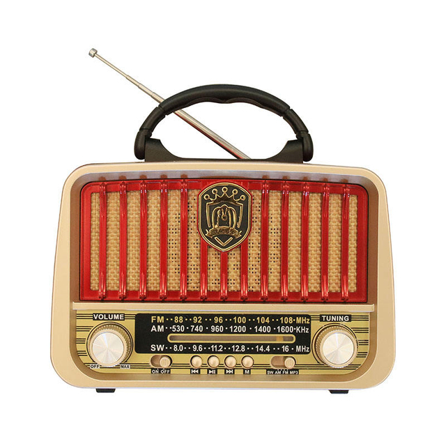Factory Direct Vintage Wood Radio, Portable Wireless Rechargeable Speaker, USB/TF Music Player, Retro Style